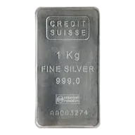 1 Kilogram Credit Suisse Silver Bar