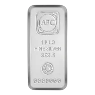 ABC Silver Bullion- 1kg Cast Bar