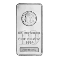 10 oz Morgan Silver Bar