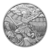 1-oz Spartacus Design .999 Fine Silver Round
