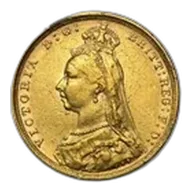 1887-1893 Australia Gold Sovereign Victoria Jubilee Avg Circ
