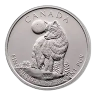 RCM 1oz Silver Wildlife, Timberwolf - 2011