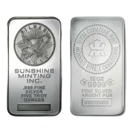 10oz Silver Bar (miscellaneous-mixed brand) 99.99%