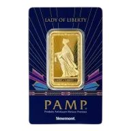 1oz PAMP Gold Bar - Lady of Liberty