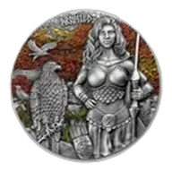 2025 Germania Valkyries: Arnhild 2 oz Silver (Antiqued, HR)