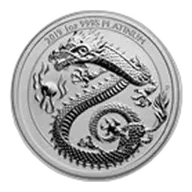 2019 Australia 1 oz Platinum Dragon BU