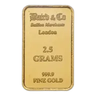 2.5g Minted Gold Bullion Bar Baird & Co. Pre-Owned