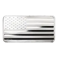 10 Oz Silver Bar Flag Highland Mint
