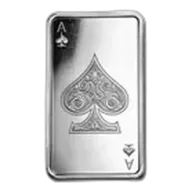 10 oz Silver Bar - Ace of Spades