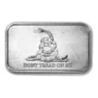 1 oz Silver Bar - Gadsden Flag (Don't Tread On Me)
