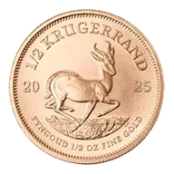 1/2 oz South African Mint Krugerrand Gold Coin