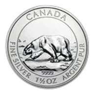 2013 Canada 1.5 oz Silver $8 Polar Bear BU