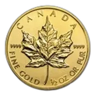 2014 Canada 1/2 oz Gold Maple Leaf BU