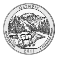 2011 Olympic ATB 5 oz Silver Coin - America The Beautiful