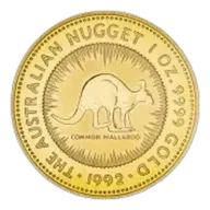 1992 Gold 1 oz Common Wallaroo Kangaroo Nugget $100 Perth Mint Bullion Coin