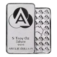5oz Ainslie Minted Silver Bar