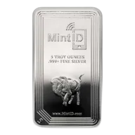 MintID 5oz Silver Buffalo Bar (BU, AES-128 Encrypted)