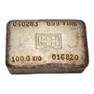100 oz Silver Bar - Handy & Harman