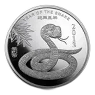 5 oz Silver Round - APMEX (2013 Year of the Snake)