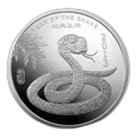 10 oz Silver Round - APMEX (2013 Year of the Snake)
