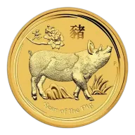 2019 1kg Australian Perth Mint Gold Lunar: Year of the Pig