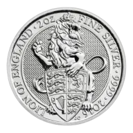 2016 2 oz Queen's Beasts Silver Coin - The Lion - Royal British Mint