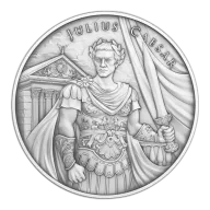 1 Troy oz Julius Caesar Design .999 Fine Silver Round
