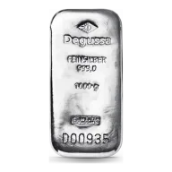 1kg Silver Bar (Cast) - Degussa Vintage Design