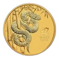 2025 Australia 1 oz Gold Lunar Snake BU (Series III)