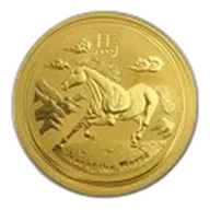 2014 Australia 1 oz Gold Lunar Horse BU (Series II)