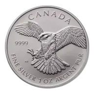 RCM 1oz Silver Birds of Prey Peregrine Falcon - 2014