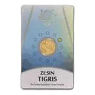 2022 South Korea 1/10 oz Gold ZI:SIN Tigris BU (in Assay Card)
