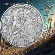 Silvertowne Mint 1oz Legendary Warrior Leonidas Silver Round in Capsule (1oz)