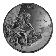 2025 Ragnarök: Loki 1 oz Black Silver BU