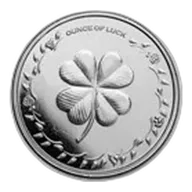 1 oz Silver Round - Ounce of Luck Clover & Horseshoe