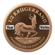 1/2 oz Gold Krugerrand (Year Varies)
