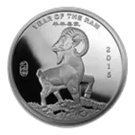 2 oz Silver Round - APMEX (2015 Year of the Ram)