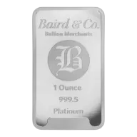 1 oz Baird & Co. Platinum Bar