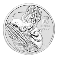 2020 Australia 1 oz Silver Lunar Mouse BU (Series III)