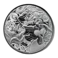 2025 Samoa 1 oz Silver 2 Tala Mermaid & Pearl BU