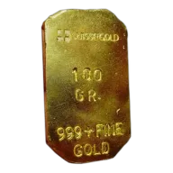 Suisse Gold 100 Gram Poured Gold Bullion Bar 999+ Fine