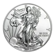 1 oz USA Eagle .999% Fine Silver Coin 2012