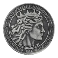 Boudicca 1oz antiqued silver round