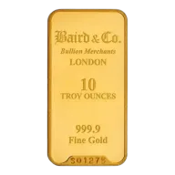 10oz Baird & Co Gold Minted Bar 9999 *SALE*