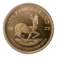 1/10 oz South African Mint Krugerrand Gold Coin