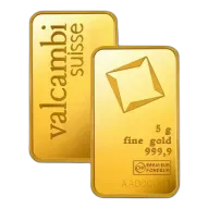 5 gram Valcambi Minted Gold Bar