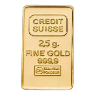 2.5g Credit Suisse Gold Bar