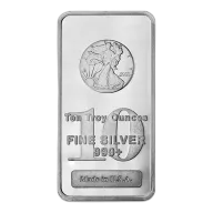 10 oz Walking Liberty Silver Bar
