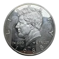 14.6 oz Silver Round - 1988 Kennedy