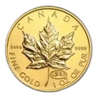 1999/2000 Canada 1 oz Gold Maple Leaf Fireworks Privy BU
